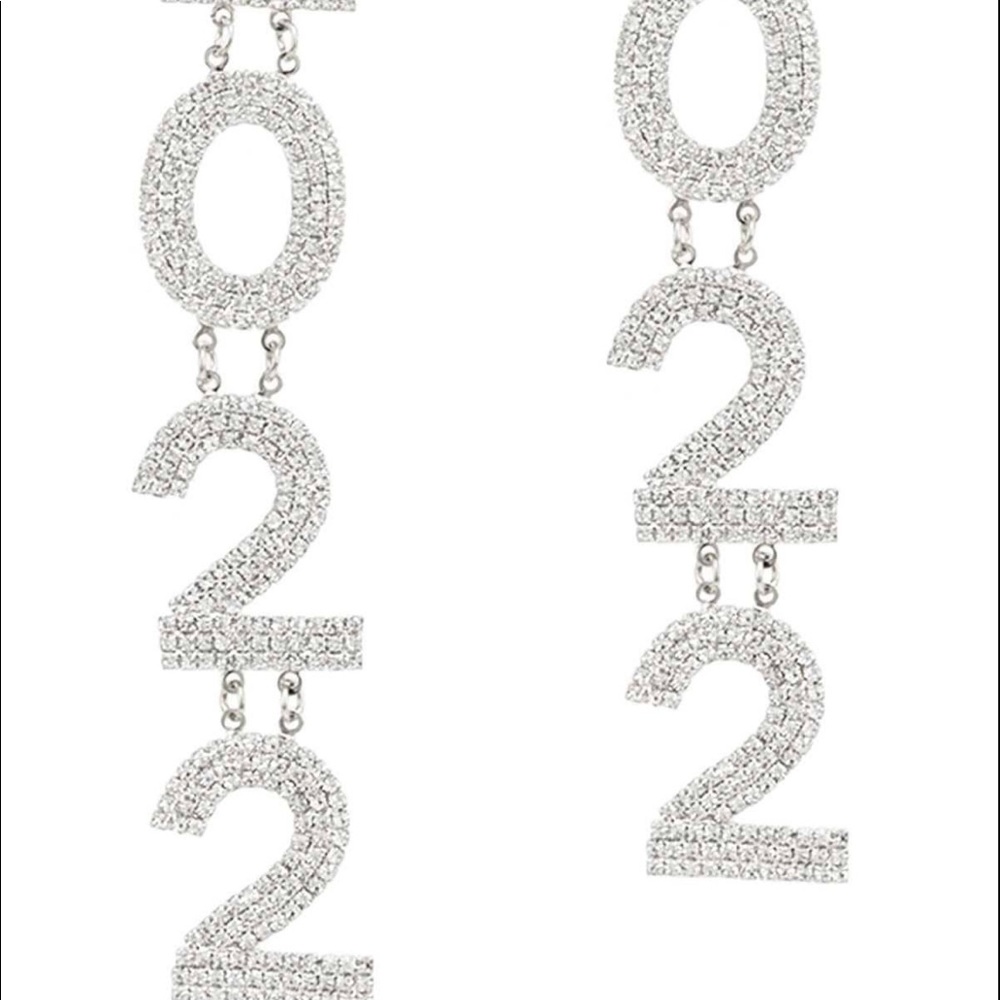 2022 👩‍🎓 Graduation drop number chandelier earrings - Picture 4 of 4
